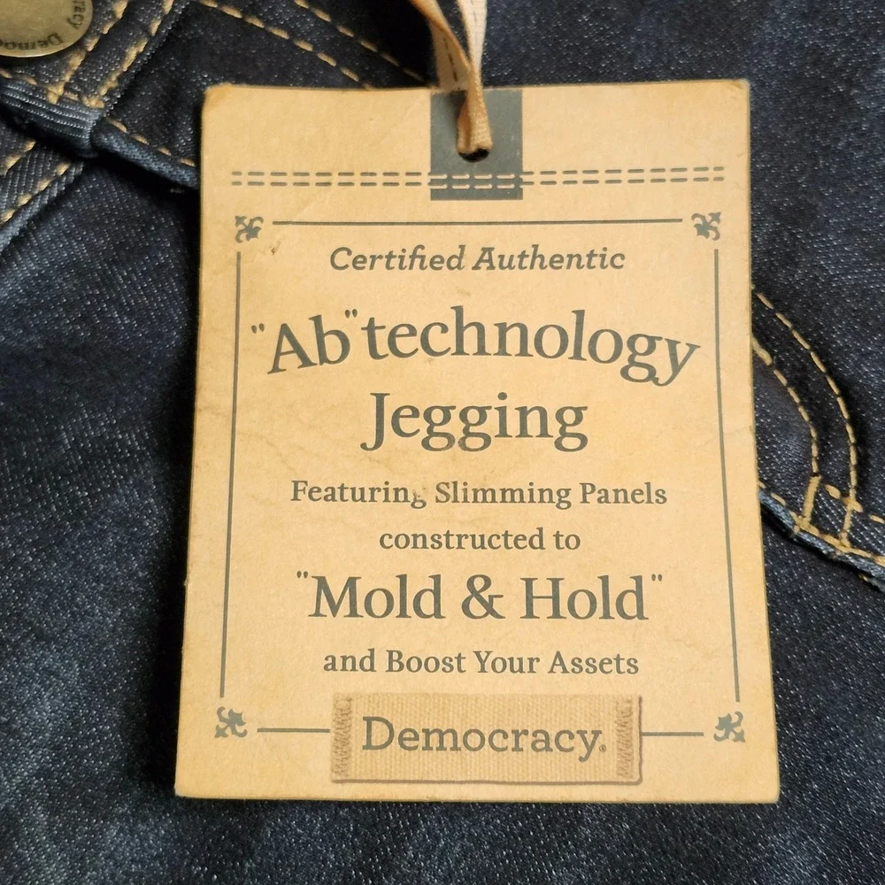 New Democracy Ab‎ technology Jegging Womens 6 Dark Wash Denim Slimming Stretch